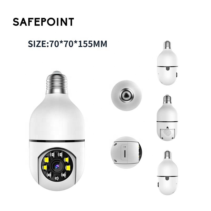 SAFEPOINT SFC014 360 Degree Panoramic CCTV Fisheye Light Bulb VR Network Camera WIFI Home Security IP Camera