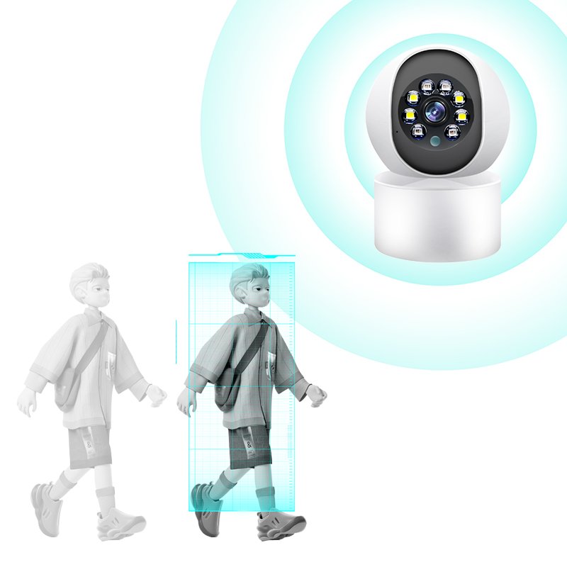 L 5MP HD Indoor Smart Home Security PTZ Mini Camera Night Vision Baby Monitor Two-way Audio Humanoid Tracking Motion Detection