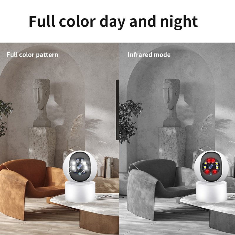 L 5MP HD Indoor Smart Home Security PTZ Mini Camera Night Vision Baby Monitor Two-way Audio Humanoid Tracking Motion Detection
