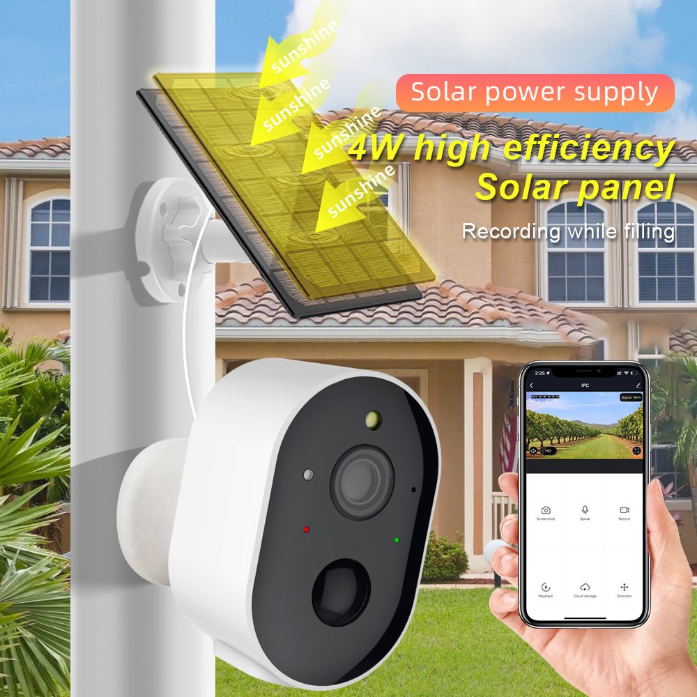 Amazon Top Sellers Solar Wireless Smart IP Pir Wifi Battery Outdoor Security Camera for Home 2K 3MP Tuya Smart HUA