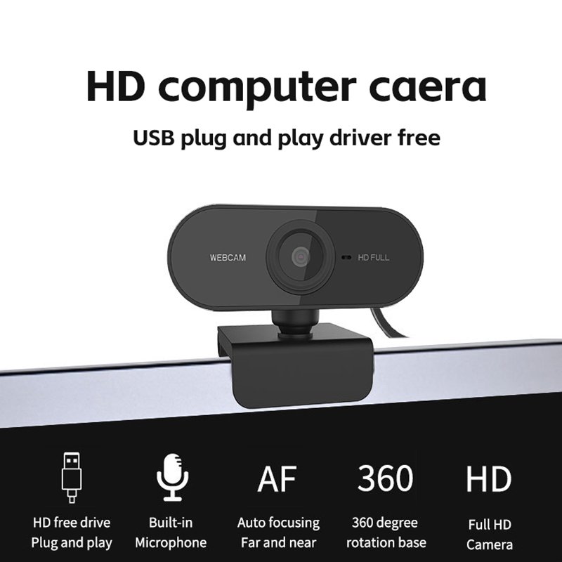 Full HD 1080P Mini Webcam with microphone Laptop desktop computer USB Web Cam Camera for Live Broadcast Video Conference Work