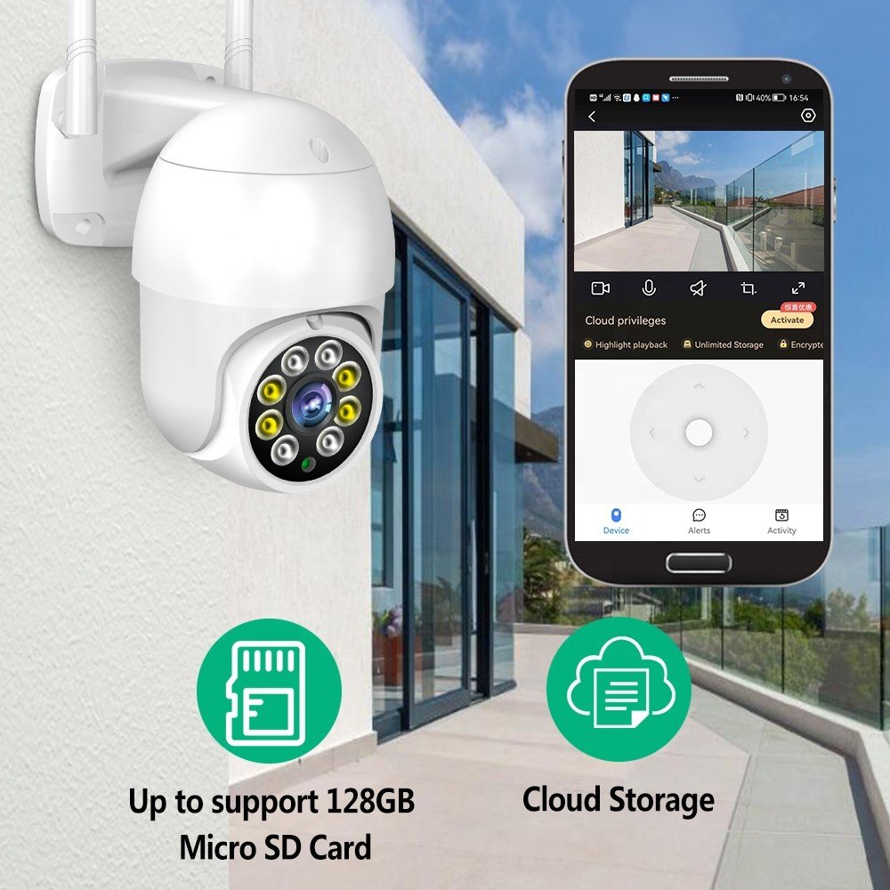 PGST Factory Waterproof 4MP Security Camera Outdoor CCTV Kit Wireless PTZ Dome Camera fixed-focal Dome Wizsense Network Camera