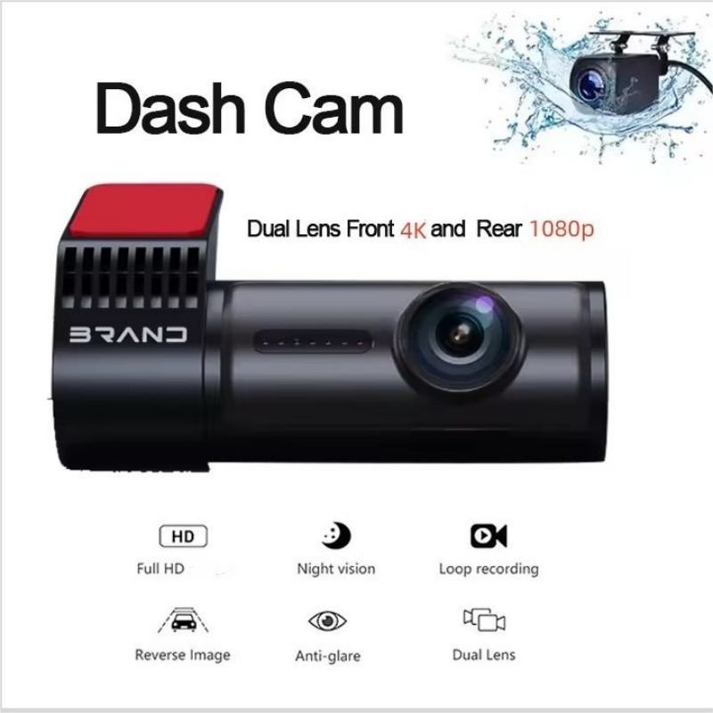 dash cam front and rear 4k HD Car DVR car video recorder two channel parking mode G Sensor loop video 1.47 inch ips screen