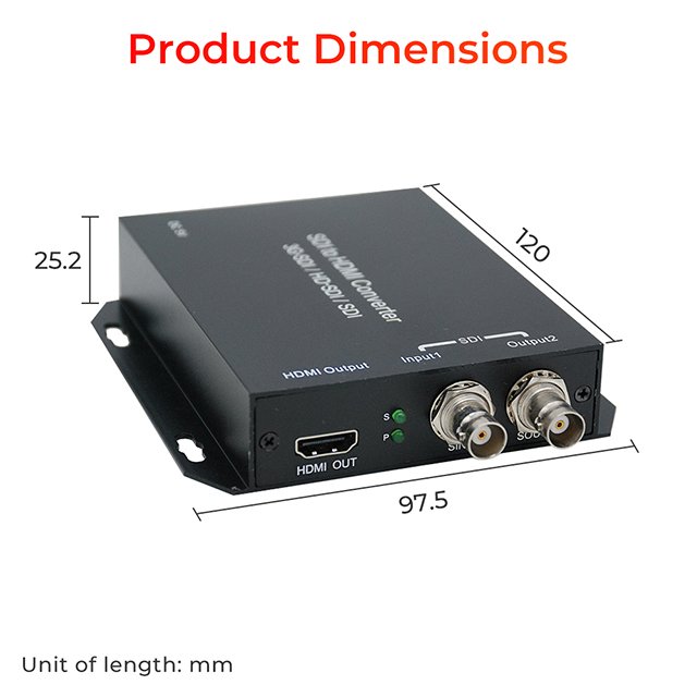 SDI Converter 3G HD SDI Output Signal Vudio Image Embedded Loopout CCTV Analog Camera Tester Converter Mini pcs