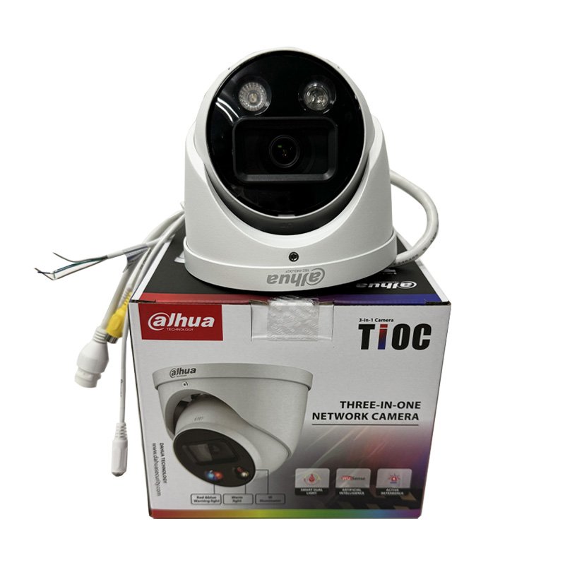 Dahua 5MP WDR IP67 Full Color IPC-HFW3549E-AS-LED Warm LED Human Vehicle Detection Fixed Bullet WizSense Metal IP Camera