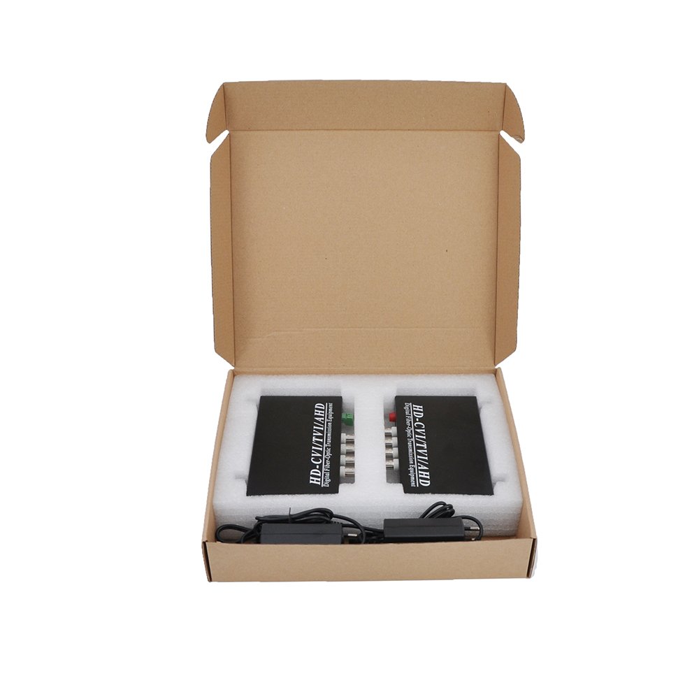 UT-King HD Video Converter 2CH 1080P AHD CVI TVI Analog BNC Extender with 20km Fiber Optic Optical Extension Video Converter