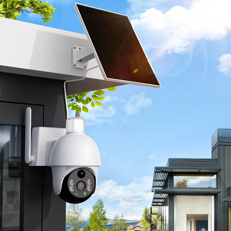 V380 5MP AOV Solar 4g Sim Card Cctv Camera Black Light Pir Detection Continuous Recording Home Security Solar Powered Camera