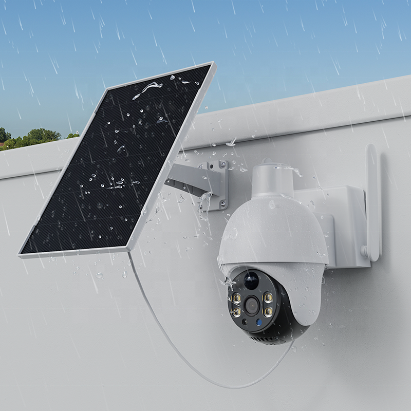 V380 5MP AOV Solar 4g Sim Card Cctv Camera Black Light Pir Detection Continuous Recording Home Security Solar Powered Camera