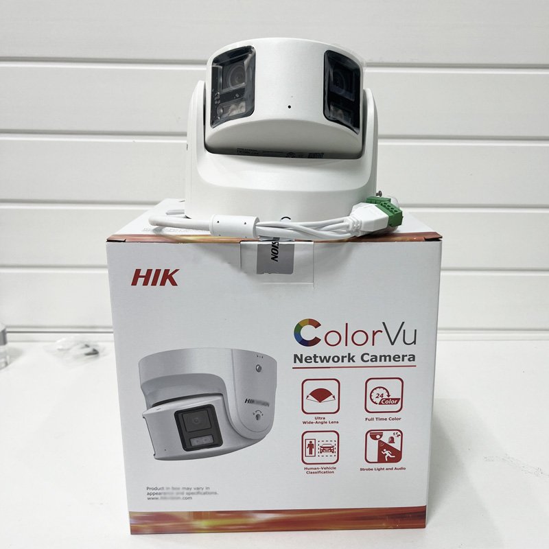 OEM hik Dual lens 180 degree view 24/7 colorful imaging 8MP Panoramic Network ip Camera DS-2CD2387G2P-LSU/SL