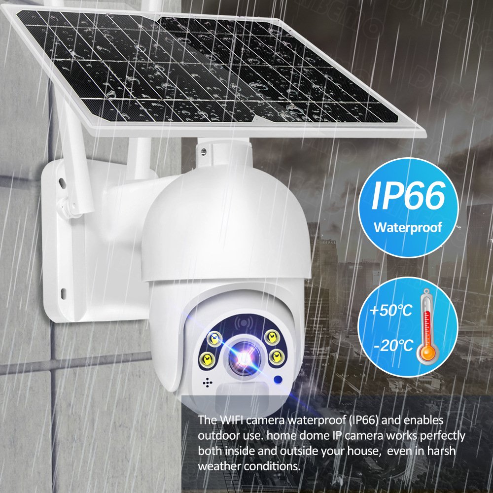 4G WiFi Solar CCTV Camera iCSee 1080P 15 meter monitorable range Wireless Solar Security WiFi Battery Power Network Camera