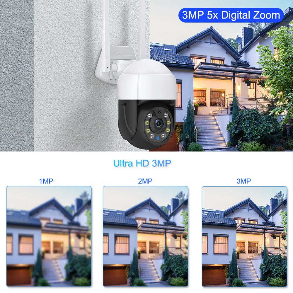 New 3.0MP Digital Tuya Smart Waterproof WIFI Camera 1.8'' Mini PTZ Night Vision Infrared Technology PST-C18B-3MP 12V Power