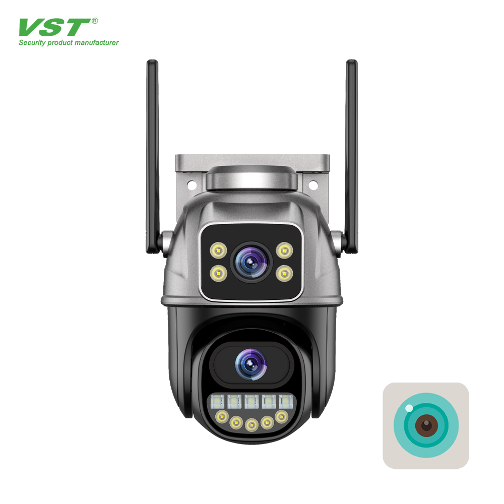 ICSEE Fully Customized Dual Lens Indoor Security Network Dome Camera Night Vision Day Night Supervisory Tracking SD Card Data