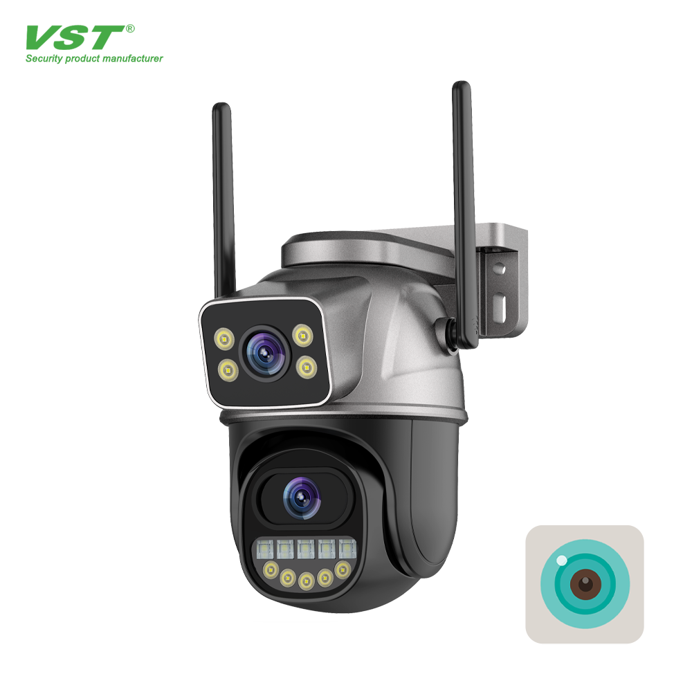 ICSEE Fully Customized Dual Lens Indoor Security Network Dome Camera Night Vision Day Night Supervisory Tracking SD Card Data