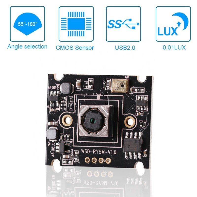 Oem Driver-Free Mini High Speed 5MP USB2.0 Infrared CCTV CMOS Camera Module with Microphone