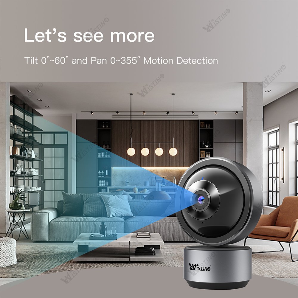Wistino 5MP Home Wireless Security Camera Night Vision Full Color Video Playback Mini Camera