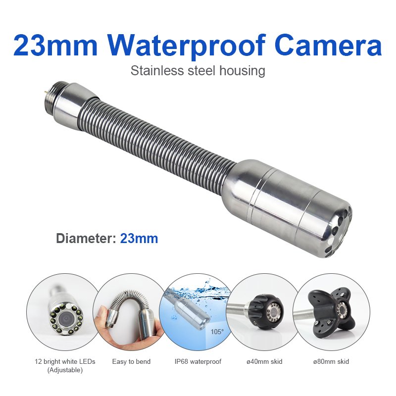 Wopson 23MM plumbing Camera Head 7 Inch drain camera pipe inspection sewer camera