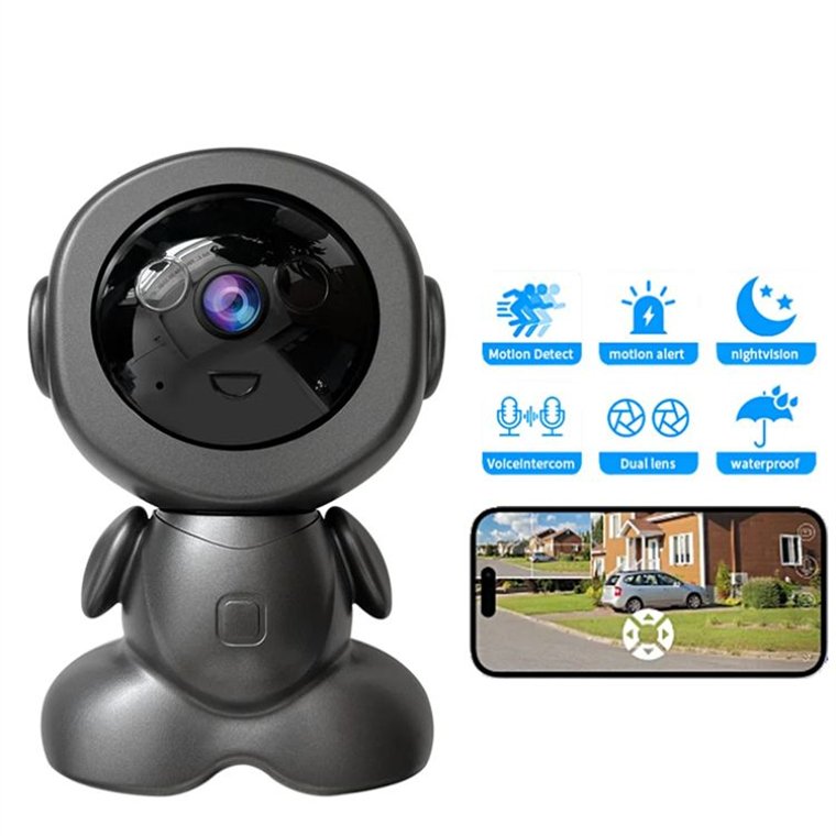 Rscamtom Motion Detection Color Night Vision Robot Cameras for Home Security indoor Ultra Clear V380 Pro Wifi Camera