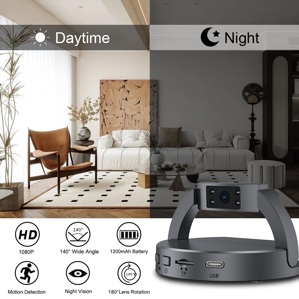 Hot Selling MD35 Desktop Mini Camera 180 degree Rotating Len HD 1080P Without Wifi Video Cameras Security Cctv Body Mini Camera