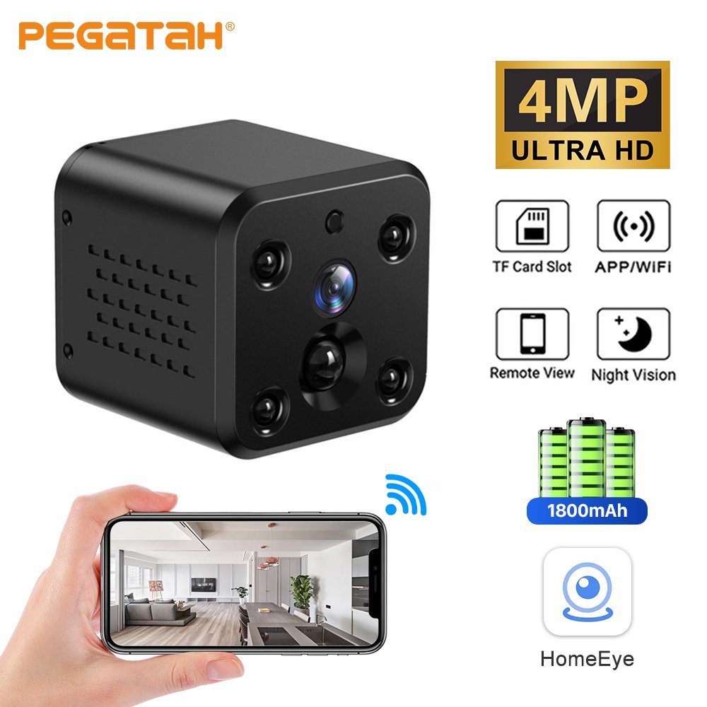Wifi Mini Surveillance Cameras 4MP HD Infrared Night Vision Two-way Audio Web Video Smart Home Wireless Security Camcorders