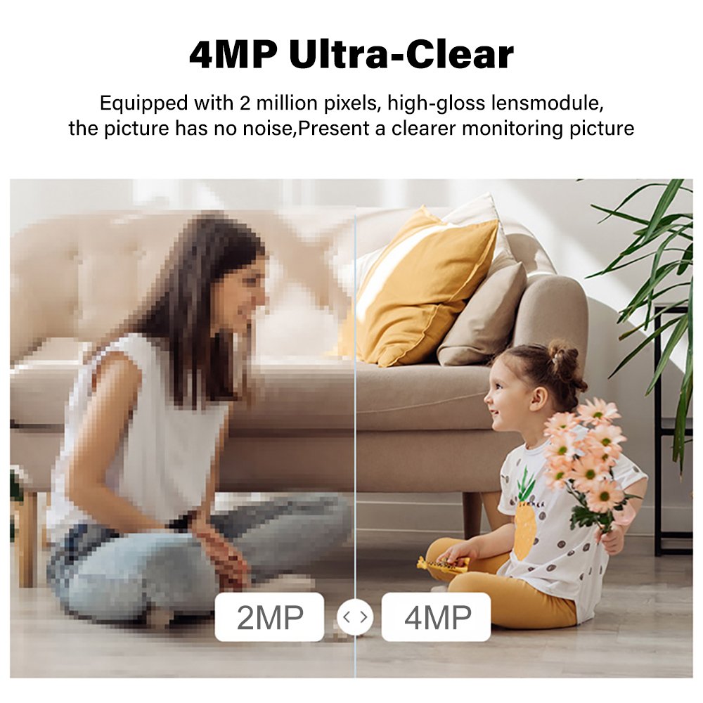 Wifi Mini Surveillance Cameras 4MP HD Infrared Night Vision Two-way Audio Web Video Smart Home Wireless Security Camcorders