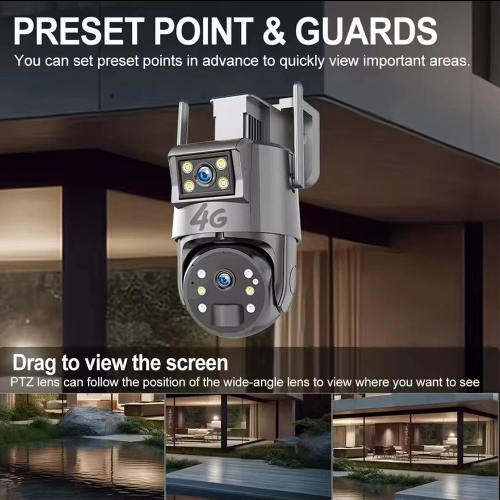8MP HD Ubox 4g ptz ip cctv solar wifi wireless camera security solar panel cctv network surveillance camera with A30 4g sim card