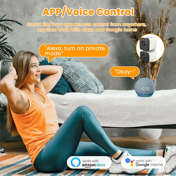 AVATTO Tuya WIFI Dual Lens Wireless Indoor Security 360 Degree 1080P Auto Tracking Smart Dual Lens WiFi Camera