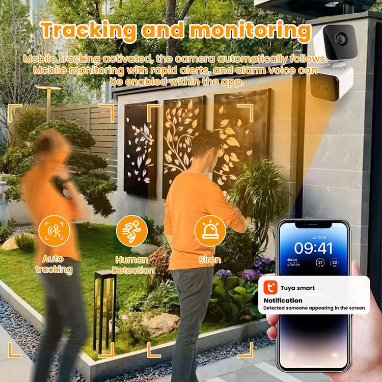AVATTO Tuya WIFI Dual Lens Wireless Indoor Security 360 Degree 1080P Auto Tracking Smart Dual Lens WiFi Camera