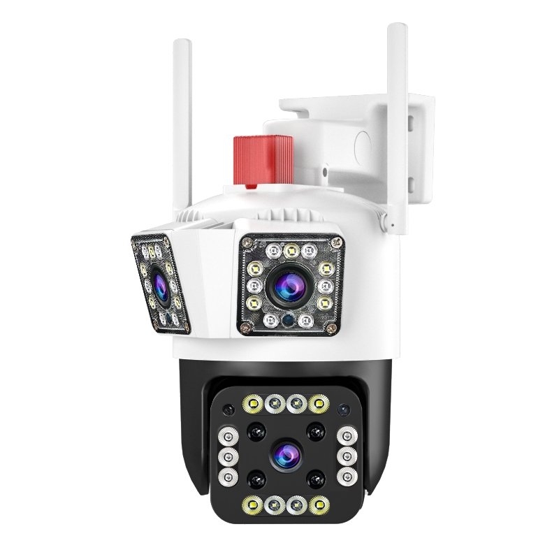 6MP Camera 3 Lens PTZ WiFi Network Compatible Home Outdoor Hopeway App Integrated Real Time Video Monitoring