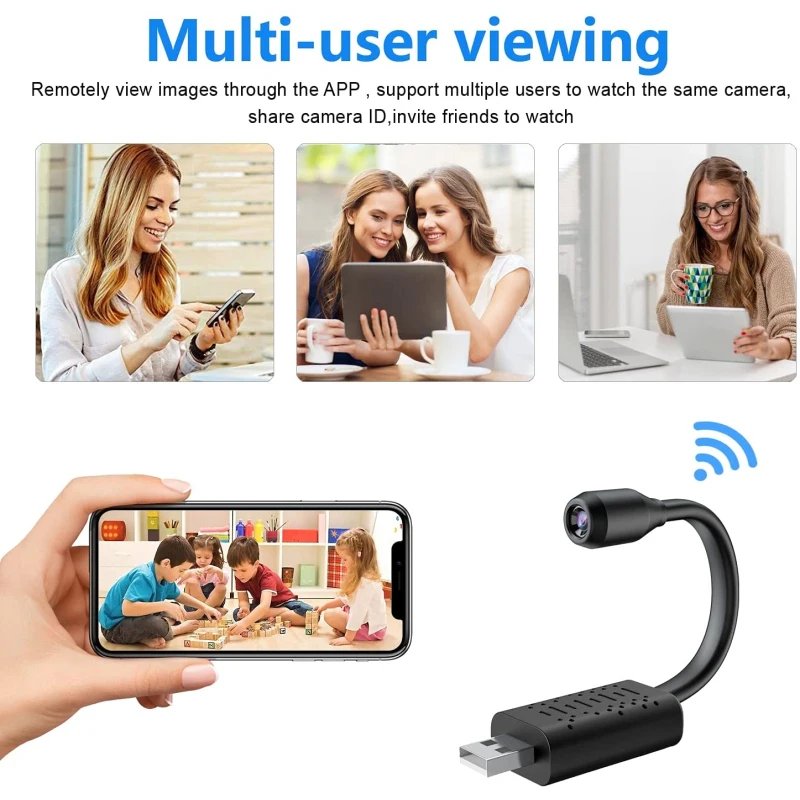 1080P WiFi IP Mini Camera Wireless Micro Webcam Night Vision Cam Recorder Human Detection Secret