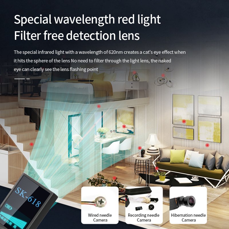 New Anti Camera Bug Detector Infrared Camera Finder Gps Tracker Gsm Wiretapping Bug Devices Mini Rf Signal finder