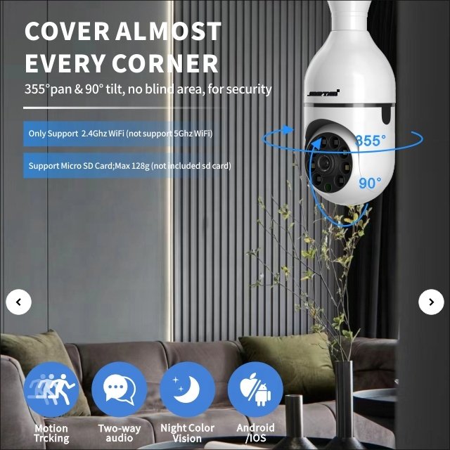 Jortan 1080P AI Human Tracking 360 Degree Network PTZ dome cam Wireless IP Camera Wifi Network Camera cctv Camera Home Security