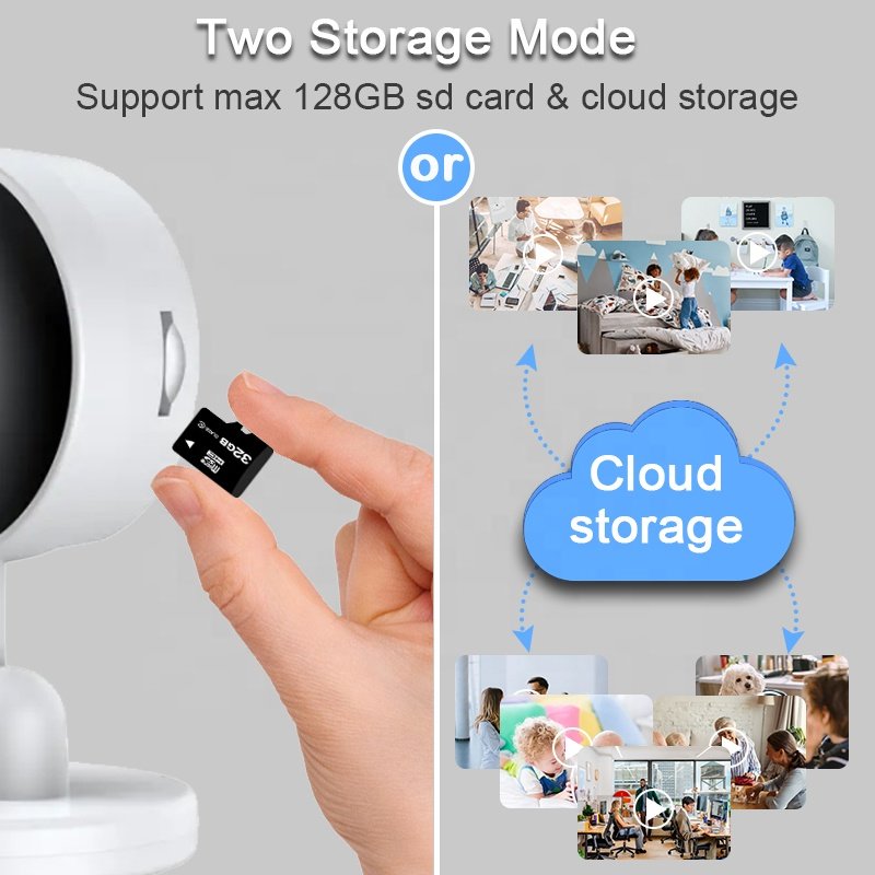 Tuya Smart Mini Camera WiFi Wireless FHD 3MP Two Way Audio Cloud Storage Video Playback Mini Smart Camera