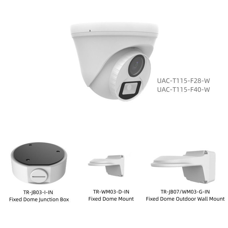 2023 uniview cheap UAC-T112-F28(40)-W-NB 2MP ColourHunter HD Fixed Turret Analog Camera