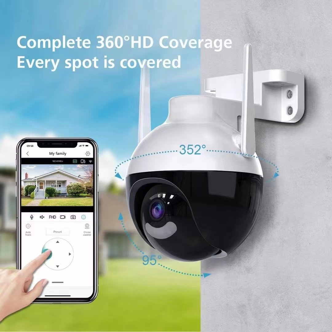 Outdoor 4MP Wireless IP Camera Wifi Speed Dome PTZ Two Way Audio IR Night Vision CCTV Security Network Camera