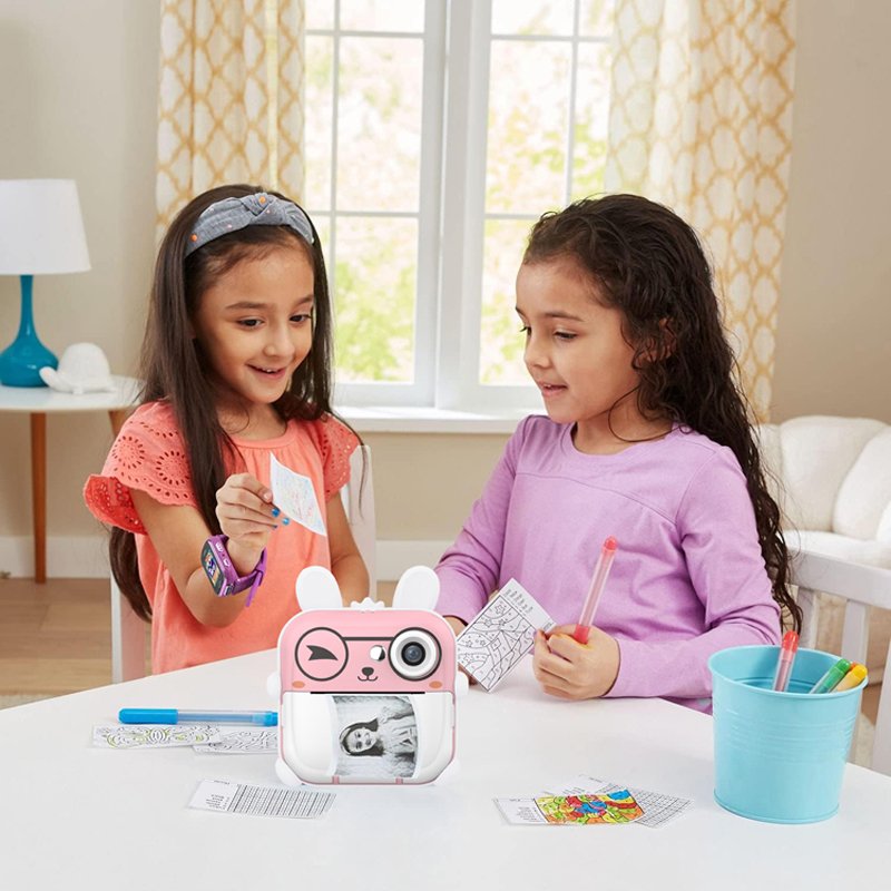 Factory Children's Instant Camera 1080p Photo Printer Kids Mini Dual Lens Thermal Printing Toys Gift Instant Camera Printer