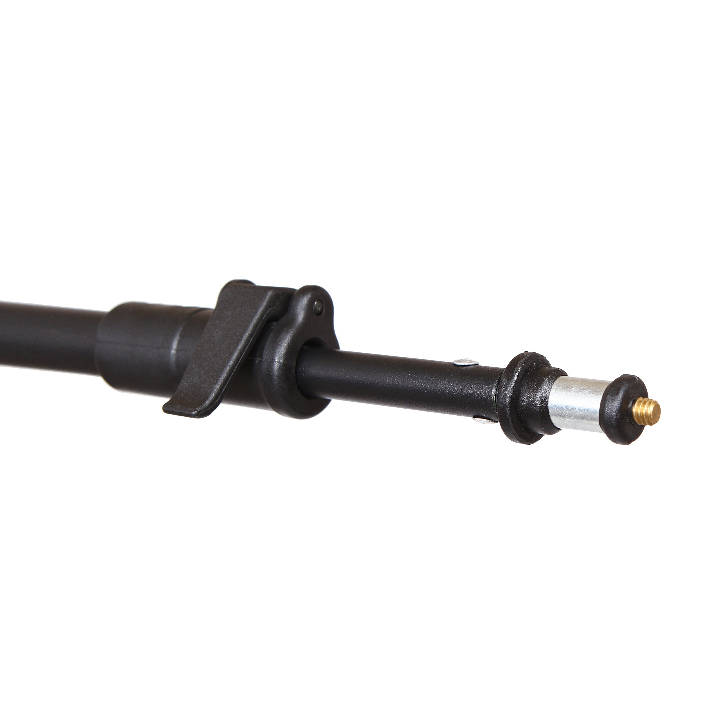 Black Metallic Harison Boom Arm Mini with Sand Bag for Vertical Support of Lights, Cameras, Smartphones, Microphones