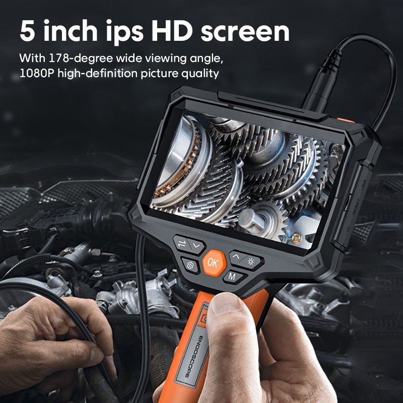 Waterproof IP68 Industrial Pipeline Drain Endoscope Plumbing Snake Camera SD Recorder Industrial Endoscope Pipe Inspection