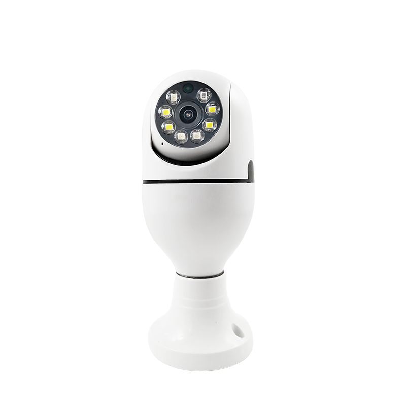 1080P 2MP E27 PTZ H265 smart wifi 360 Two way Audio APP control Auto Track Human detection Home Security bulb camera
