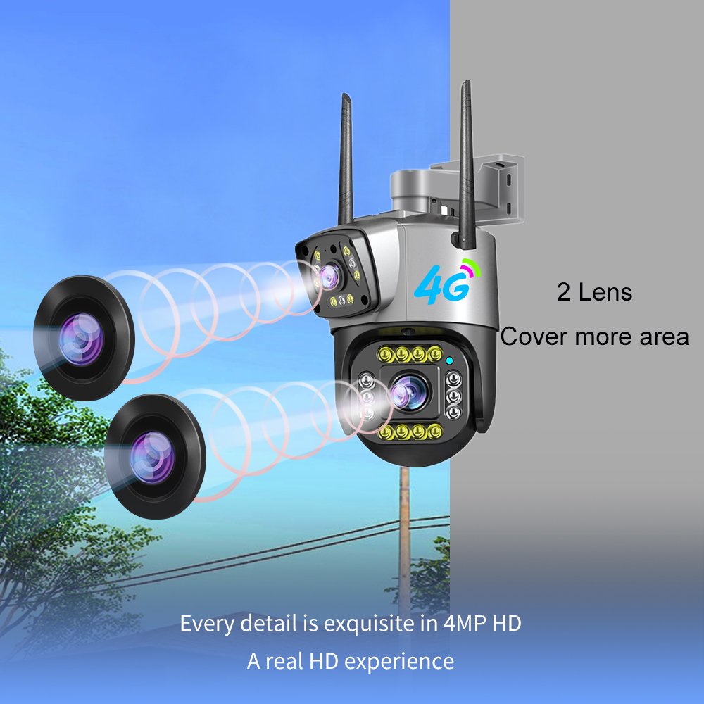 Factory Outdoor Waterproof CCTV Security Ip Camera 4G Sim Card V380Pro Network Camera