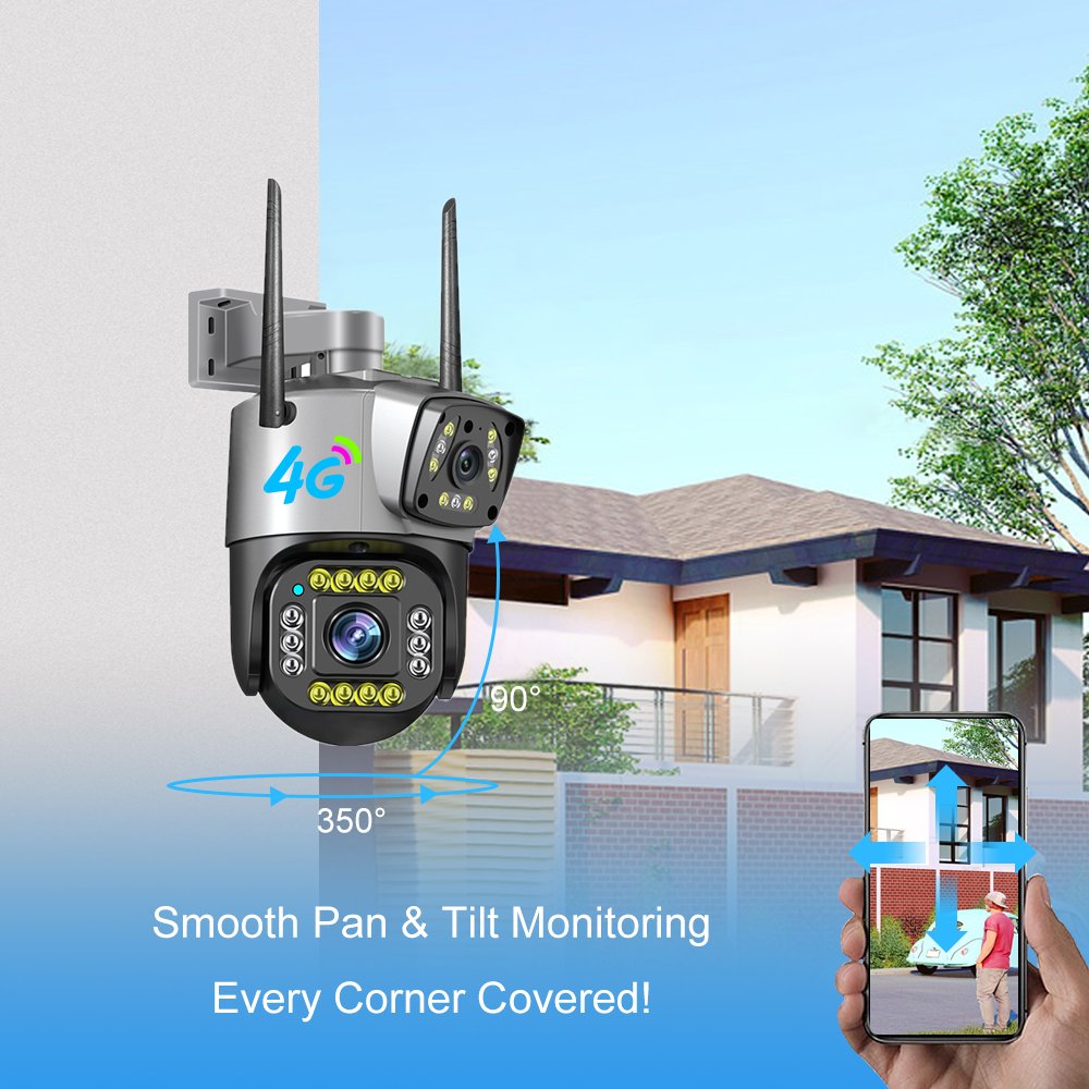 Factory Outdoor Waterproof CCTV Security Ip Camera 4G Sim Card V380Pro Network Camera