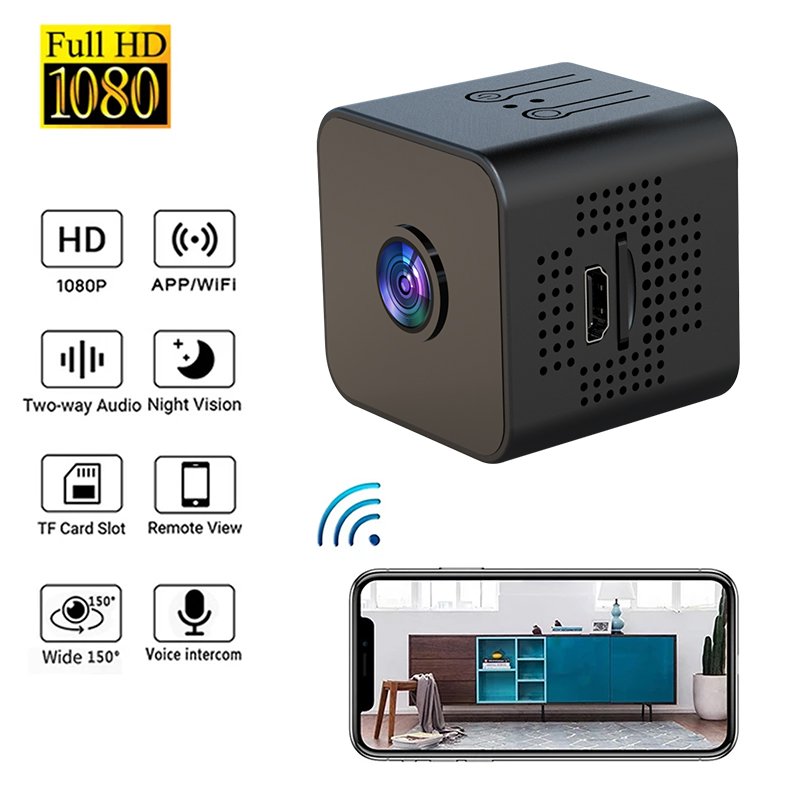 New 1080p DH wifi home security indoor mini wireless Remote camera security tiny night vision cameras mini tiny cameras