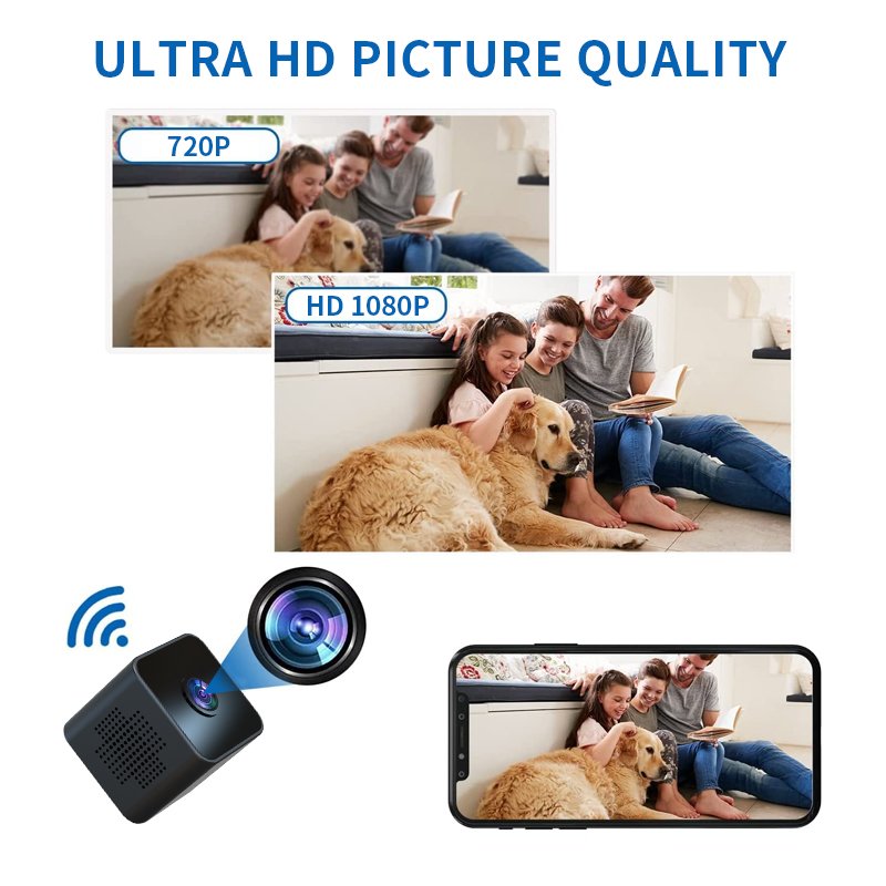New 1080p DH wifi home security indoor mini wireless Remote camera security tiny night vision cameras mini tiny cameras