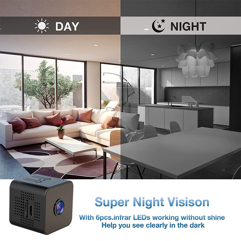 New 1080p DH wifi home security indoor mini wireless Remote camera security tiny night vision cameras mini tiny cameras