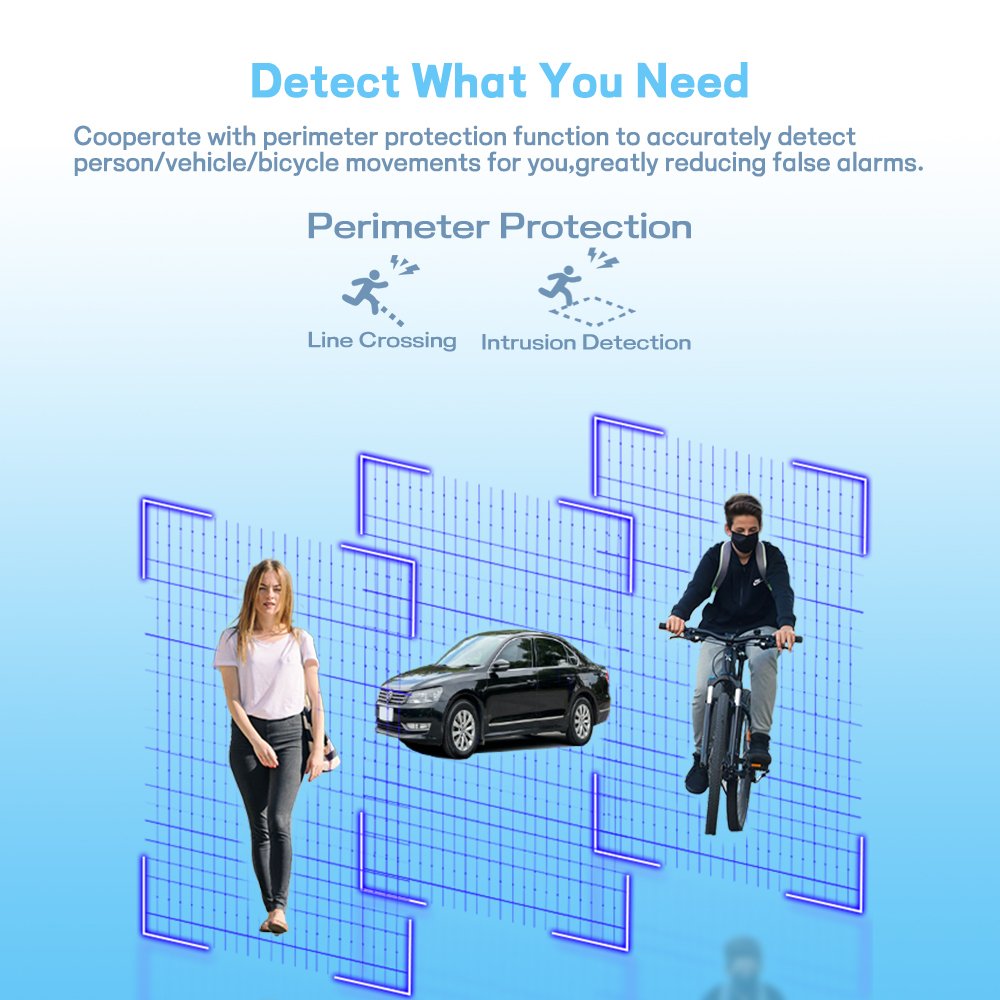 Remote View Control Built in Mic AI Human Detection Waterproof Audio ColorVu Outdoor 5MP Security IP Network Camera