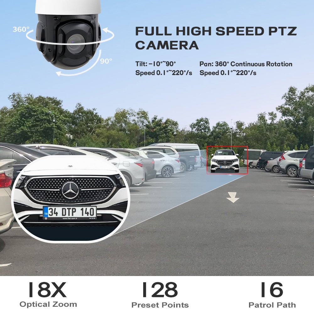 Remote View Control Built in Mic AI Human Detection Waterproof Audio ColorVu Outdoor 5MP Security IP Network Camera