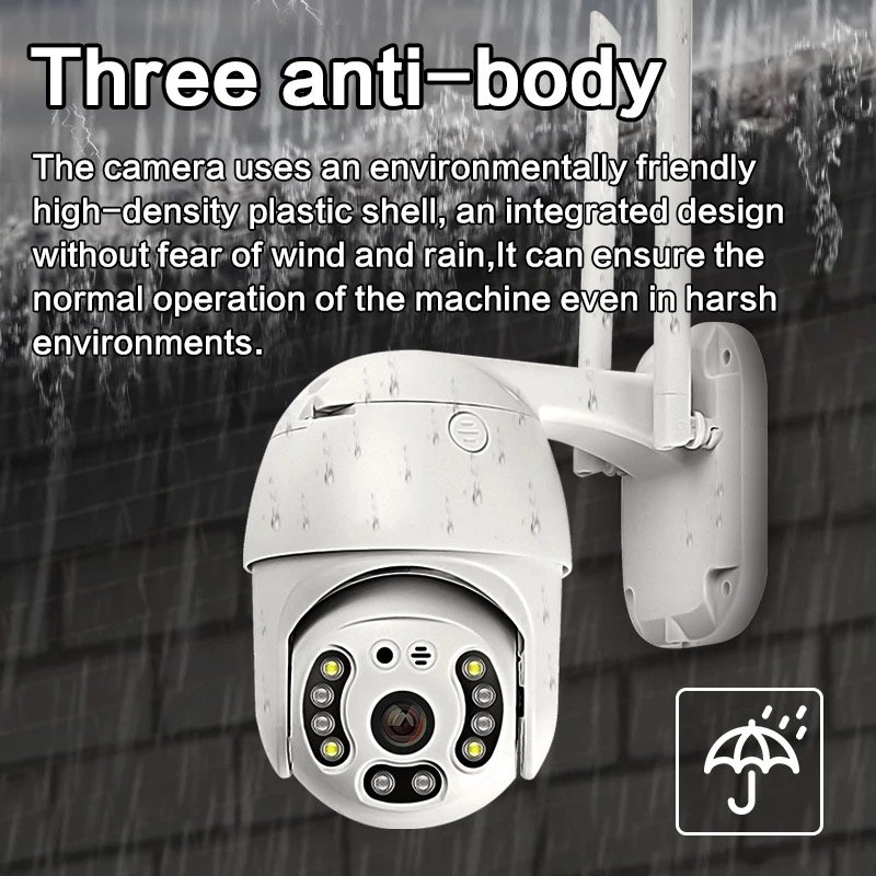 1080P Full HD IP Security Cam Outdoor Wireless Camara IP65 Waterproof PTZ App Control WiFi Camera with Motion detection