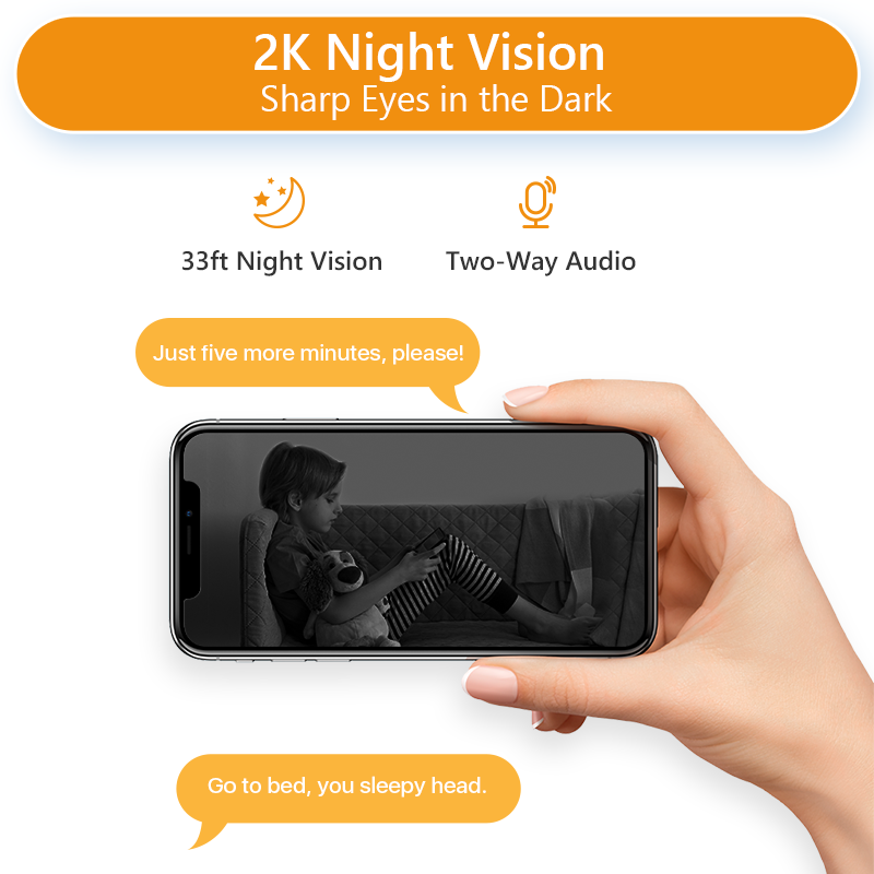 2-way Video Call Network Camera PTZ WIFI Security Cam 2K AI Smart Camera For Home Night Vision Wireless Indoor Camera