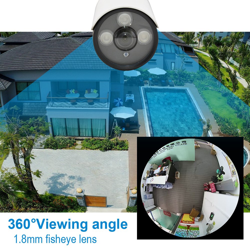 UltraHD 4K (8MP)AHD 360 Degree Fisheye Panoramic Outdoor Security CCTV Camera 4 IN 1 Analog bullet camera