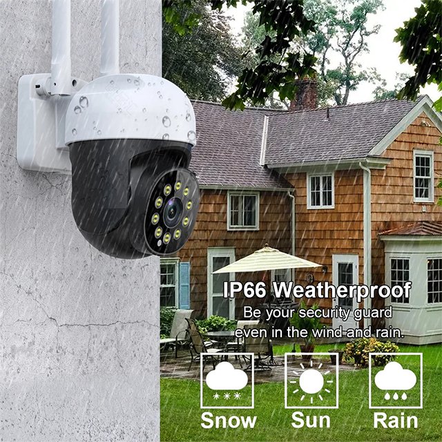3MP 4MP Tuya Wifi PTZ IP Camera HD Outdoor 4X Digital Zoom AI Detect Night Vision P2P Security CCTV Cameras Full Color