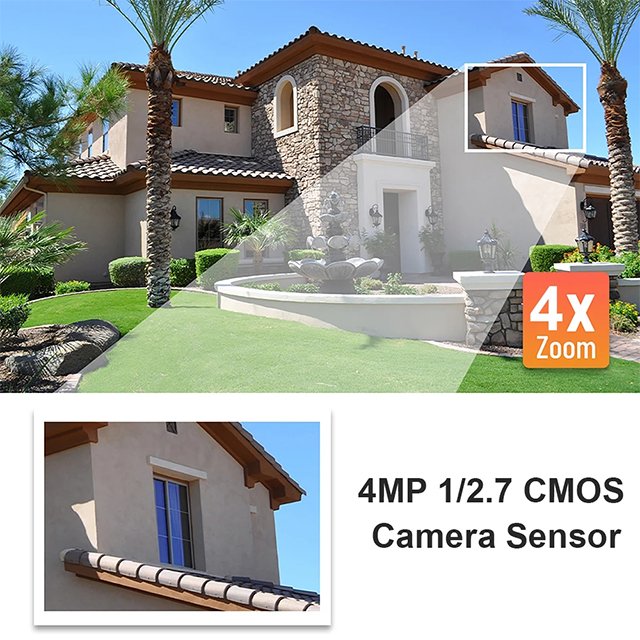 3MP 4MP Tuya Wifi PTZ IP Camera HD Outdoor 4X Digital Zoom AI Detect Night Vision P2P Security CCTV Cameras Full Color